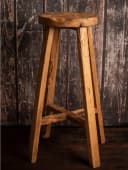 Couchcenter Barhocker Teakholz Massiv Barhocker Rund Semar Bild 2
