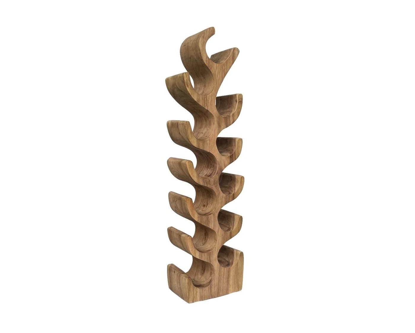 Livingfurn Weinregal Design Massivholz Weinständer Suar Holz - Bild 2