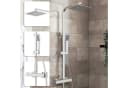 duschspa Duschsystem 20x20cm eckig Regendusche Chrom/Schwarz Bild 2