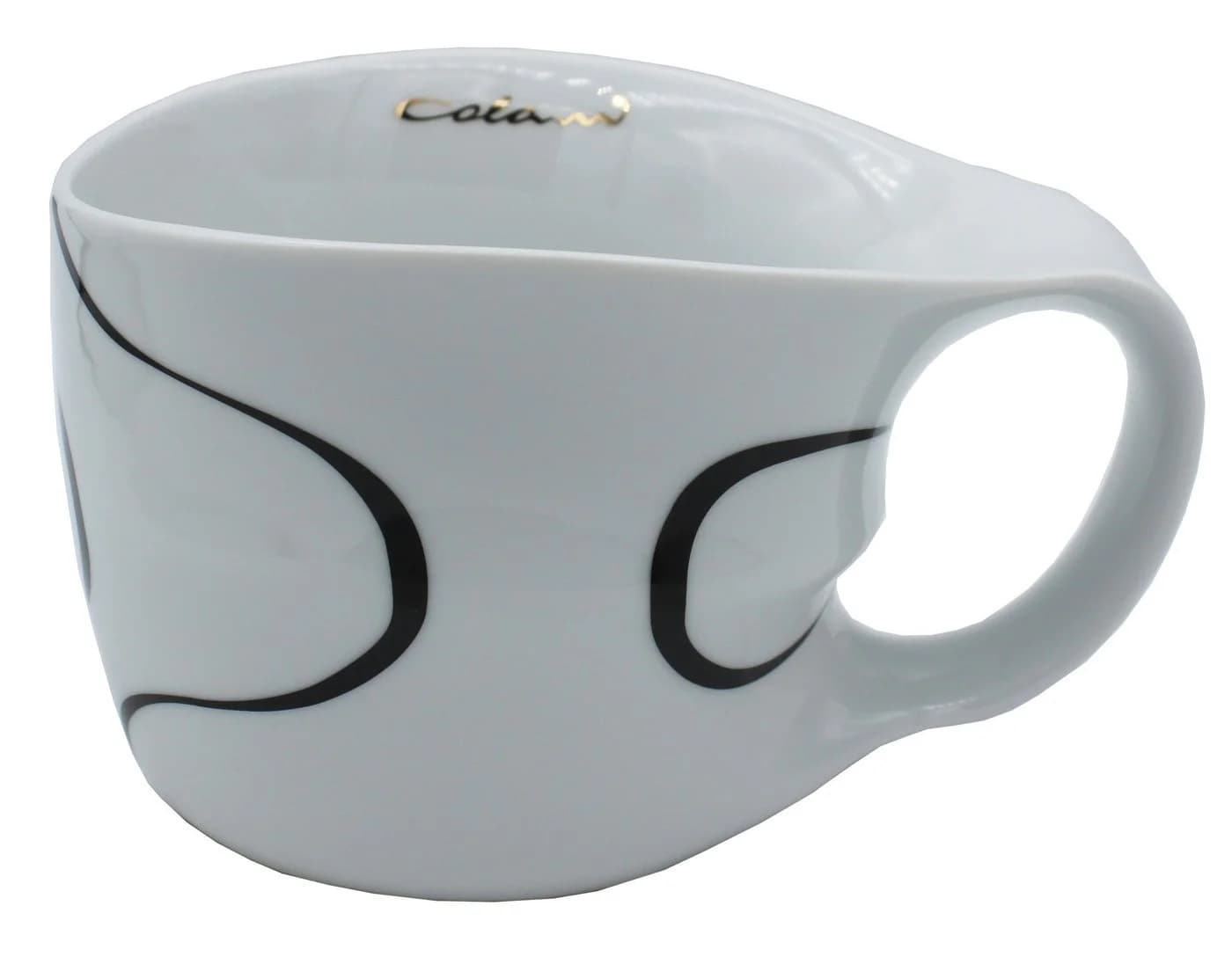 Colani Jumbotasse XXL Tasse Porzellan Loop 450ml Schwarz