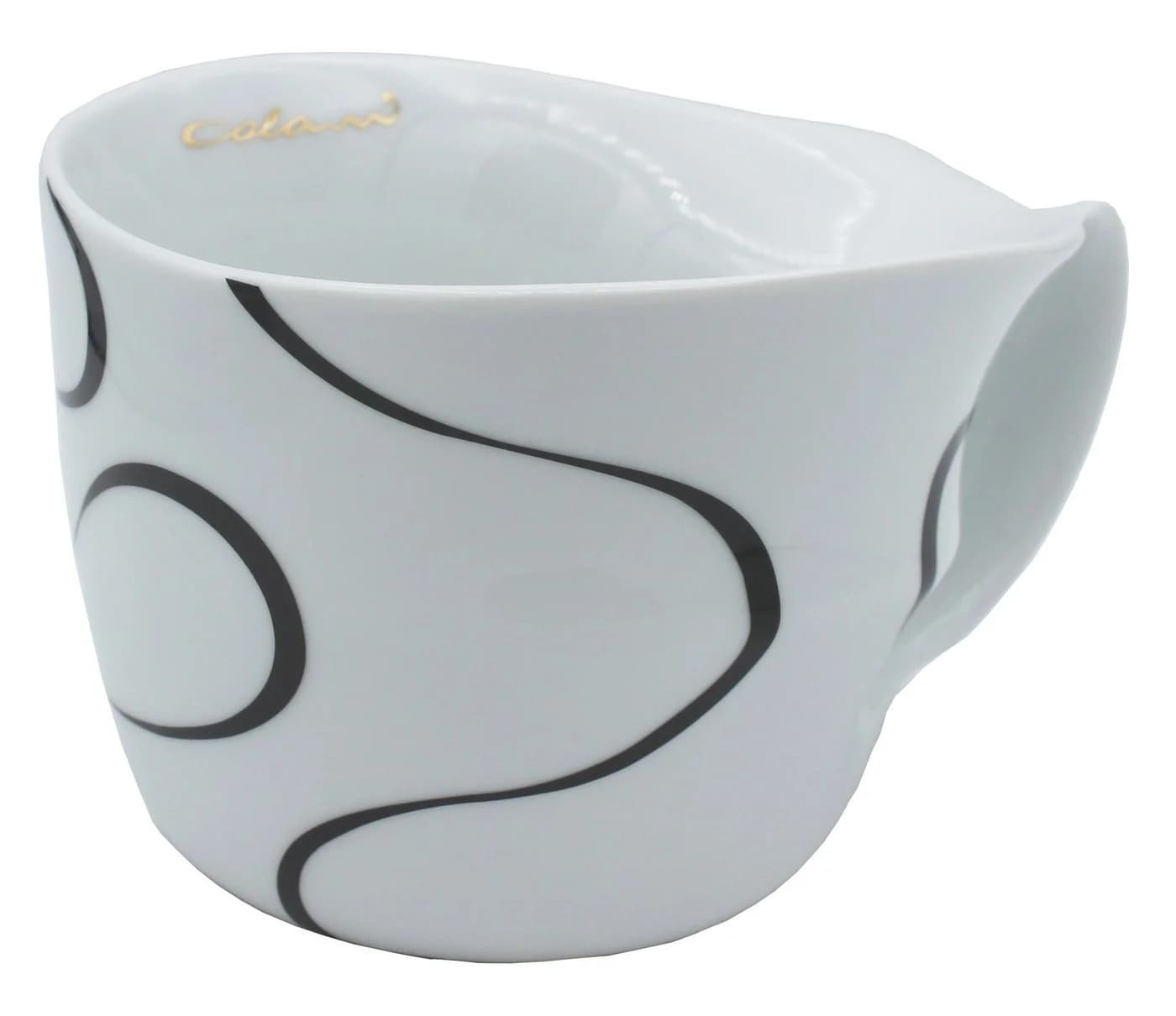 Colani Jumbotasse XXL Tasse Porzellan Loop 450ml Schwarz - Bild 2