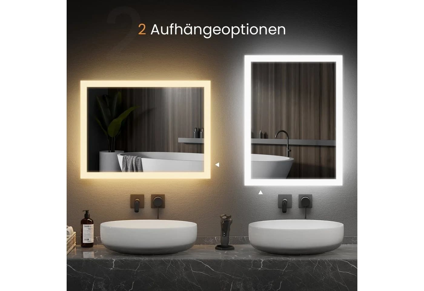 EMKE Badspiegel LED Beleuchtung Touch-Schalter - Bild 3
