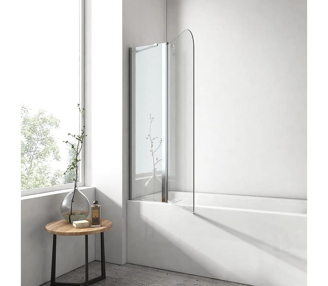 EMKE Badewannenfaltwand Duschwand 6mm Glas NANO Chrom