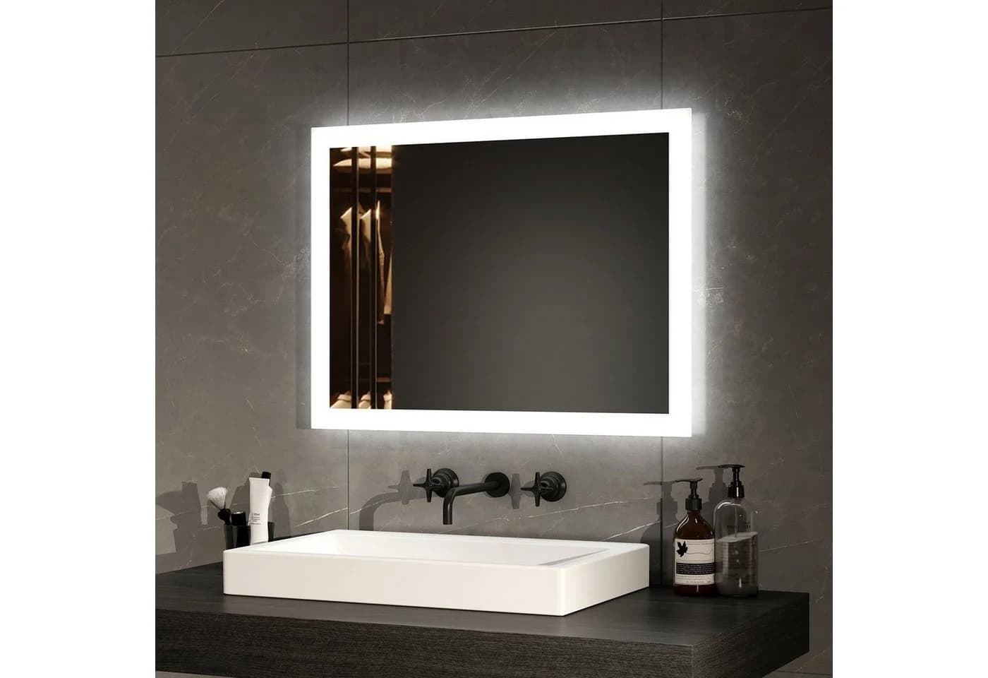 EMKE LED Badspiegel mit Beleuchtung Antibeschlag IP44 - Bild 2
