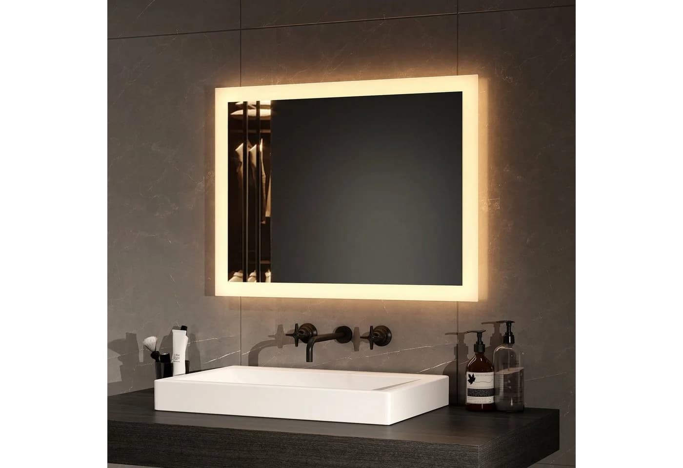 EMKE LED Badspiegel mit Beleuchtung Antibeschlag IP44 - Bild 3