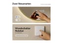 EMKE Badspiegel Rund Gold Gebürstet Mit Beleuchtung Touchschalter Bild 5