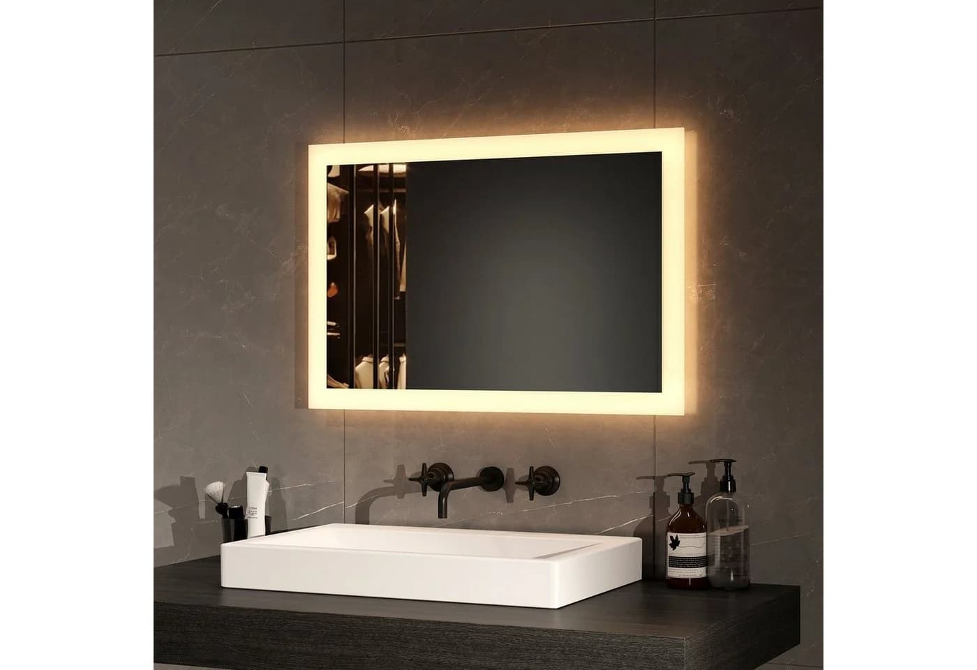 EMKE Badspiegel LED Beleuchtung Wandspiegel - Bild 2