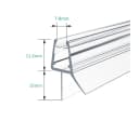 EMKE Duschdichtung 100 cm PVC Schwallschutz für 4-8 mm Glas Bild 1
