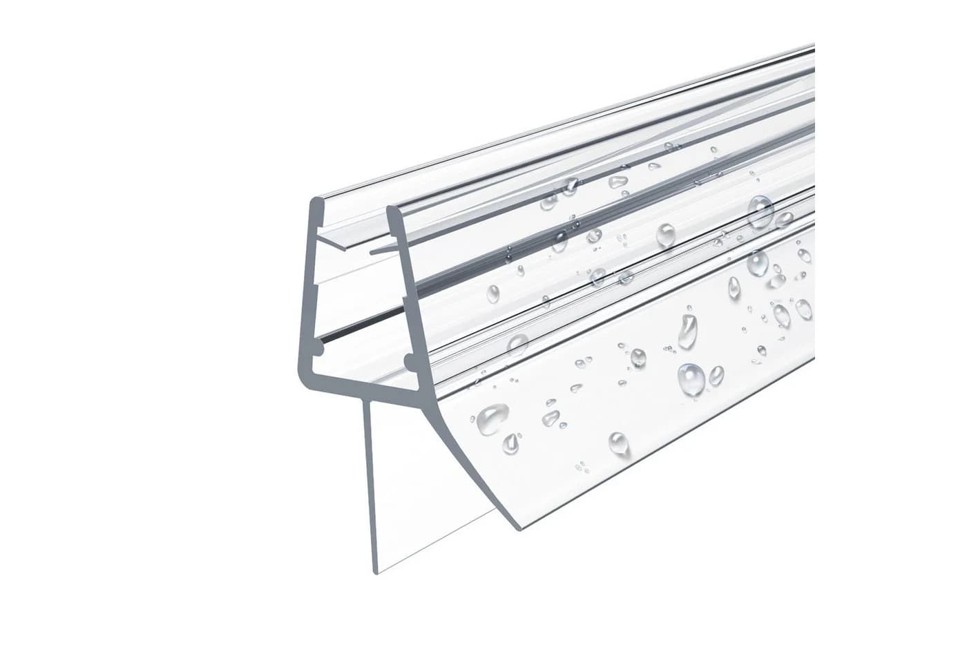 EMKE Duschdichtung 100 cm PVC Schwallschutz für 4-8 mm Glas - Bild 2