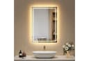 EMKE Badspiegel mit LED Beleuchtung IP44 Aluminiumrahmen Bild 1