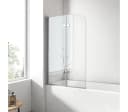 EMKE Duschwand für Badewanne Faltbar 6mm Glas Chrom Bild 3