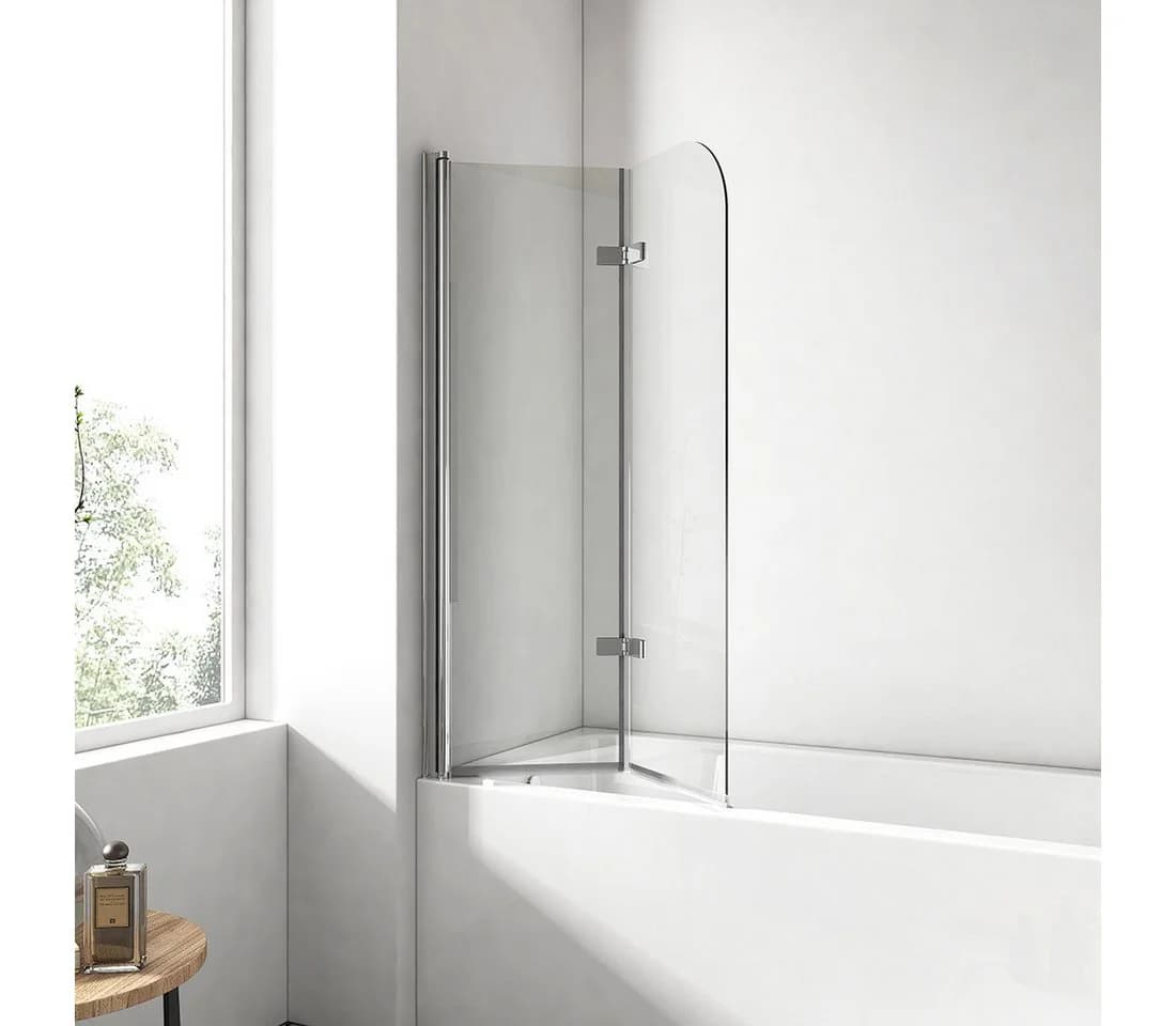 EMKE Duschwand für Badewanne Faltbar 6mm Glas Chrom - Bild 4