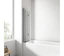 EMKE Duschwand für Badewanne Faltbar 6mm Glas Chrom Bild 5