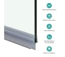 EMKE Duschdichtung Ersatzdichtung Wasserabweiser Duschdichtung für 4-6 mm Glastür, L: 60 cm Bild 5