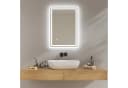 EMKE Badspiegel LED Touchschalter Dimmbar Antibeschlag Aluminium Bild 1