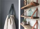 Crafted Leather & Lifestyle Wandregalhalter Leder Braun 2-tlg. Bild 2