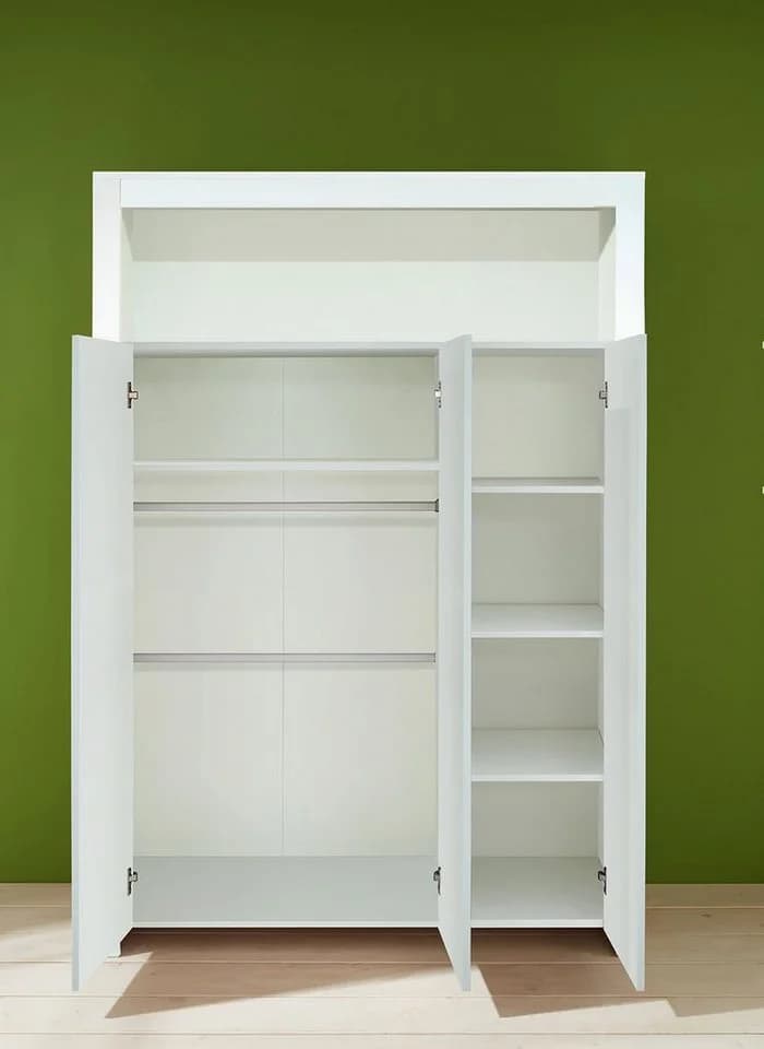 ebuy24 Kleiderschrank Olja Kinderzimmer 3 Türen Weiß - Bild 3