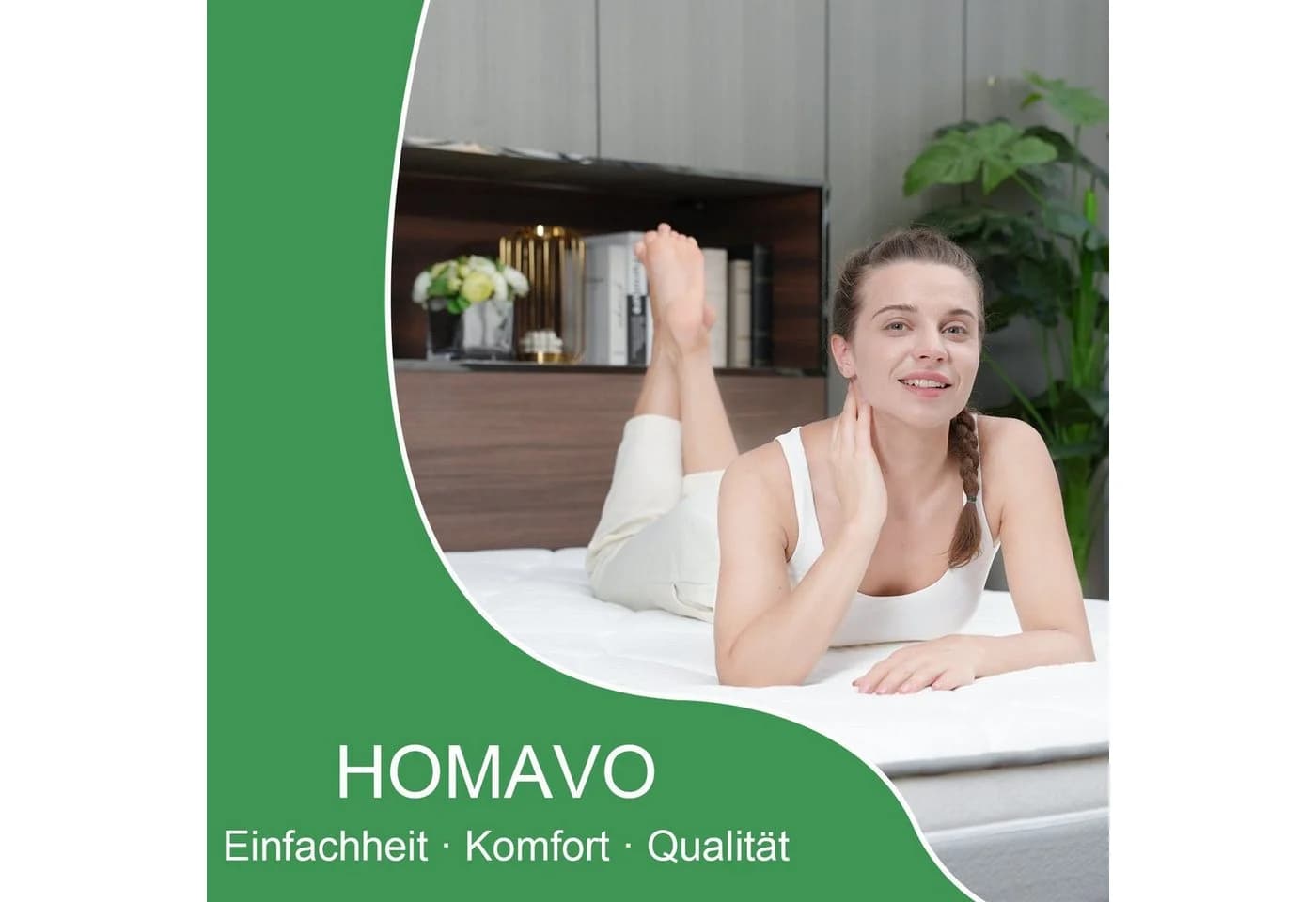 HOMAVO Taschenfederkernmatratze 10 Schichten 7 Zonen 25 cm - Bild 3