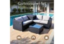 HOMAVO Gartenlounge-Set 7-tlg. Grau PE-Rattan mit Kissen Bild 1