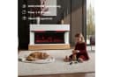 HOMAVO Elektrokamin mit Schrank, 3D-Flammeneffekt, LED-Leiste, Fernbedienung Bild 1