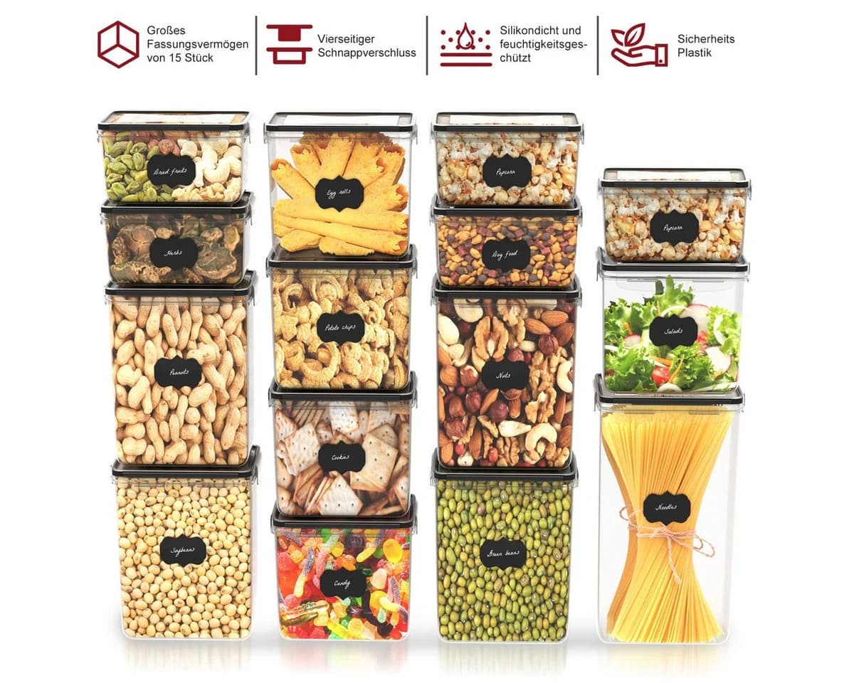 Simloveve Vorratsdosen-Set 22-tlg. Luftdicht BPA-frei Weiß - Bild 2