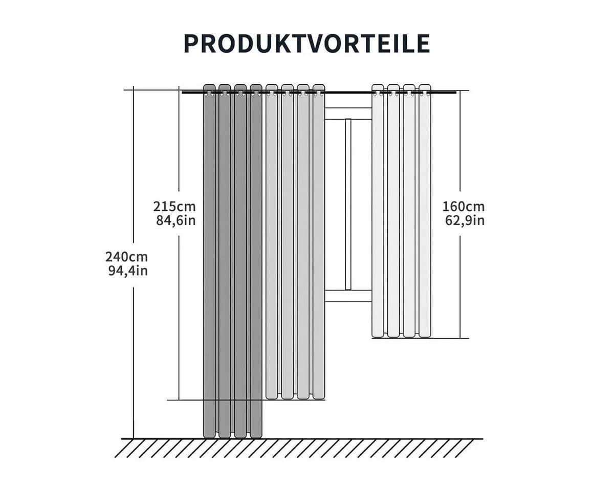 Simloveve Verdunkelungsvorhang 2er-Set Braun Polyester Ösen