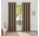 Simloveve Verdunkelungsvorhang 2er-Set Braun Polyester Ösen Bild 2