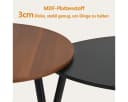 Simloveve Couchtisch 2er Set Beistelltisch Nesting-Design Bunt Bild 4