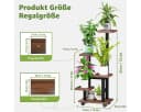 Simloveve Blumenständer mit 4 Rollen Holz Metall Pflanzentreppe Bild 1