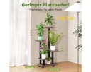 Simloveve Blumenständer mit 4 Rollen Holz Metall Pflanzentreppe Bild 3