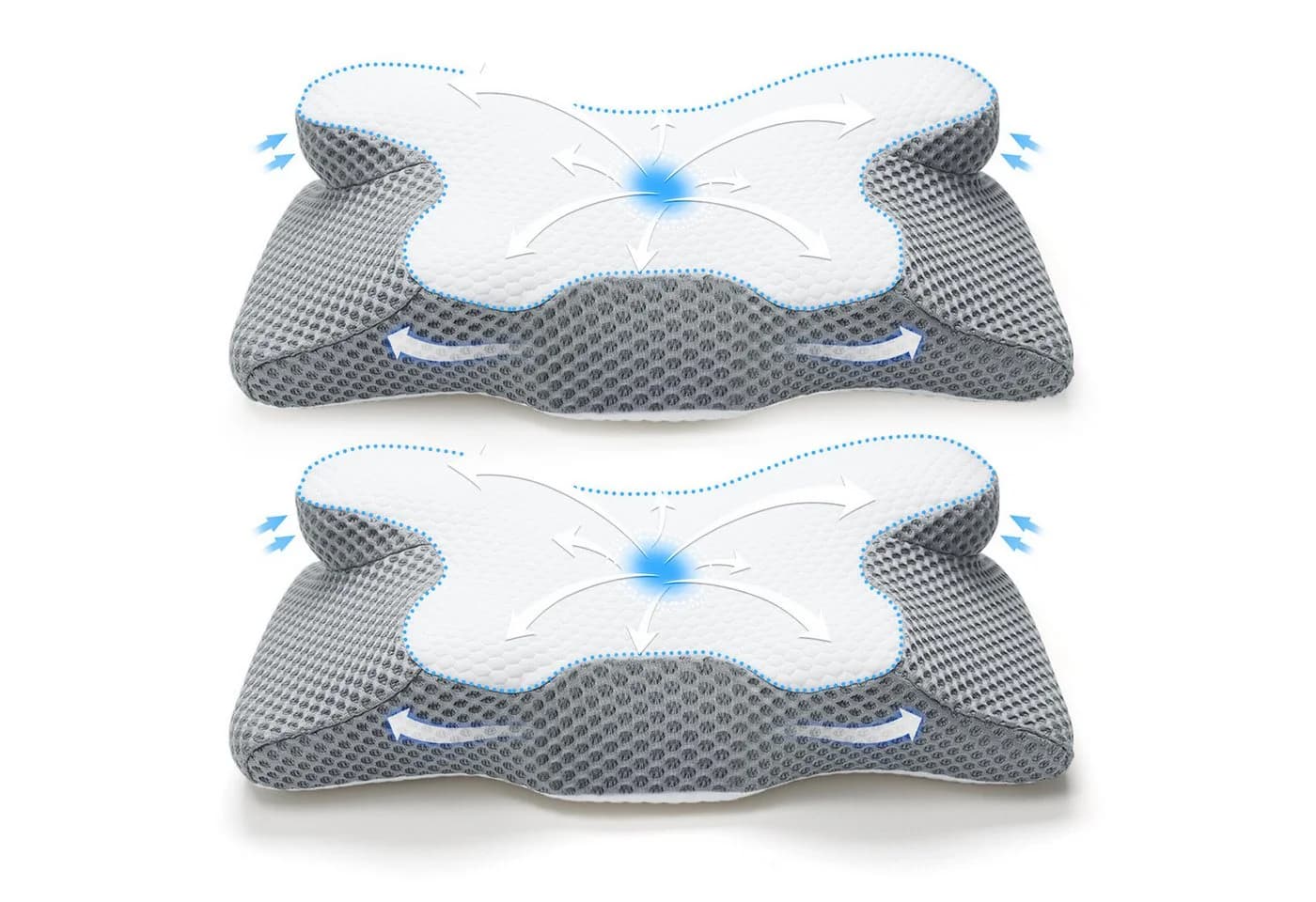 Simloveve Nackenstützkissen Orthopädisches Memory Foam Kissen Weiß - Bild 2