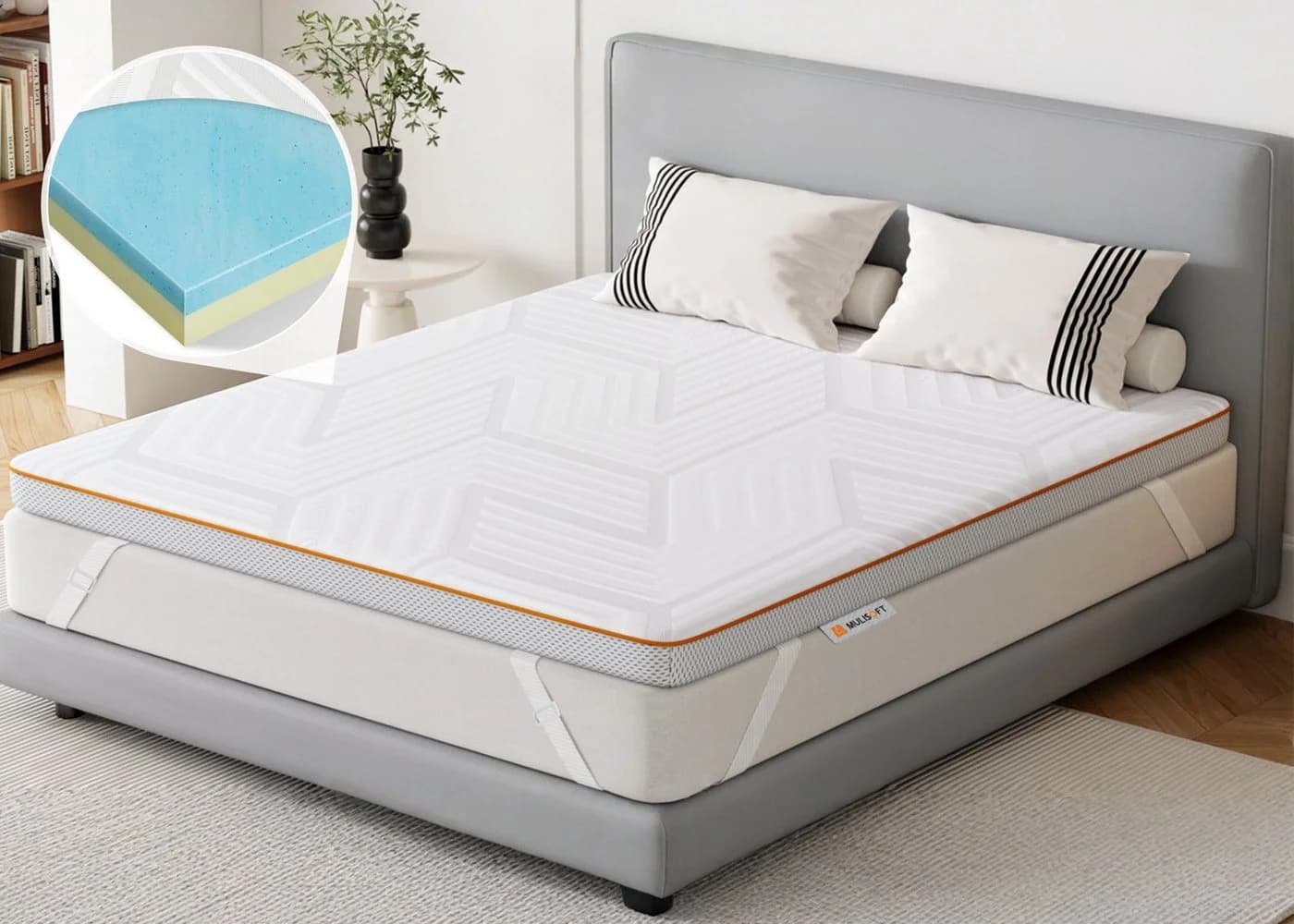 Simloveve 2-in-1 Matratzentopper Gel-Memory Schaum 7-Zonen - Bild 2