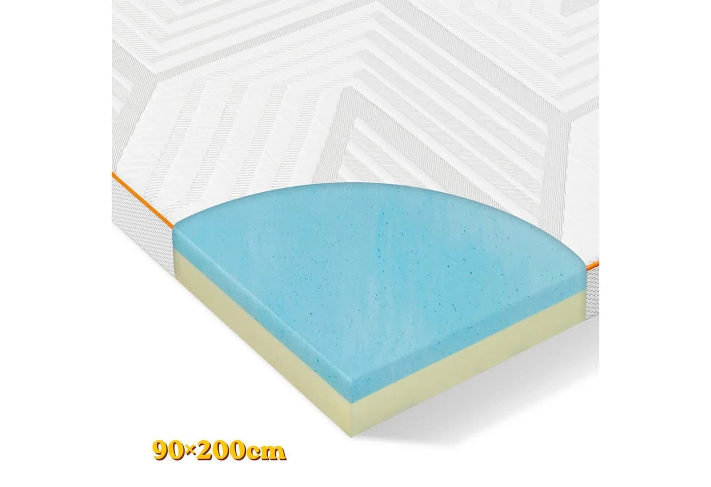 Simloveve Matratzentopper Gel-Schaum 2-in-1 Härtegrad 7-Zonen - Bild 2