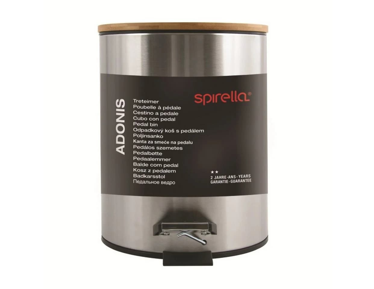 Spirella ADONIS Tretabfalleimer 5 L Bambusdeckel - Bild 5