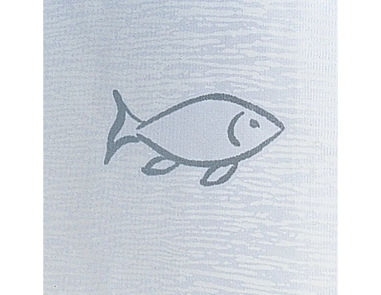 spirella Duschvorhang KOS Motiv Fische Weiß-Silber Polyester
