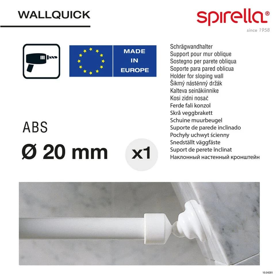 spirella Schrägwandadapter für Duschvorhangstangen Weiß - Bild 4