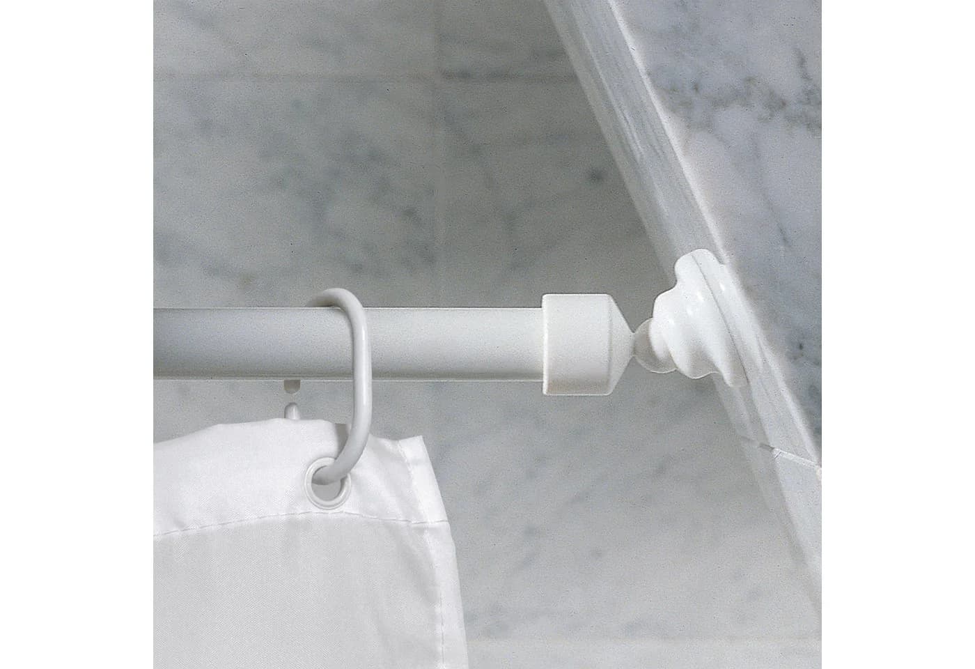 spirella Schrägwandadapter für Duschvorhangstangen Weiß - Bild 2