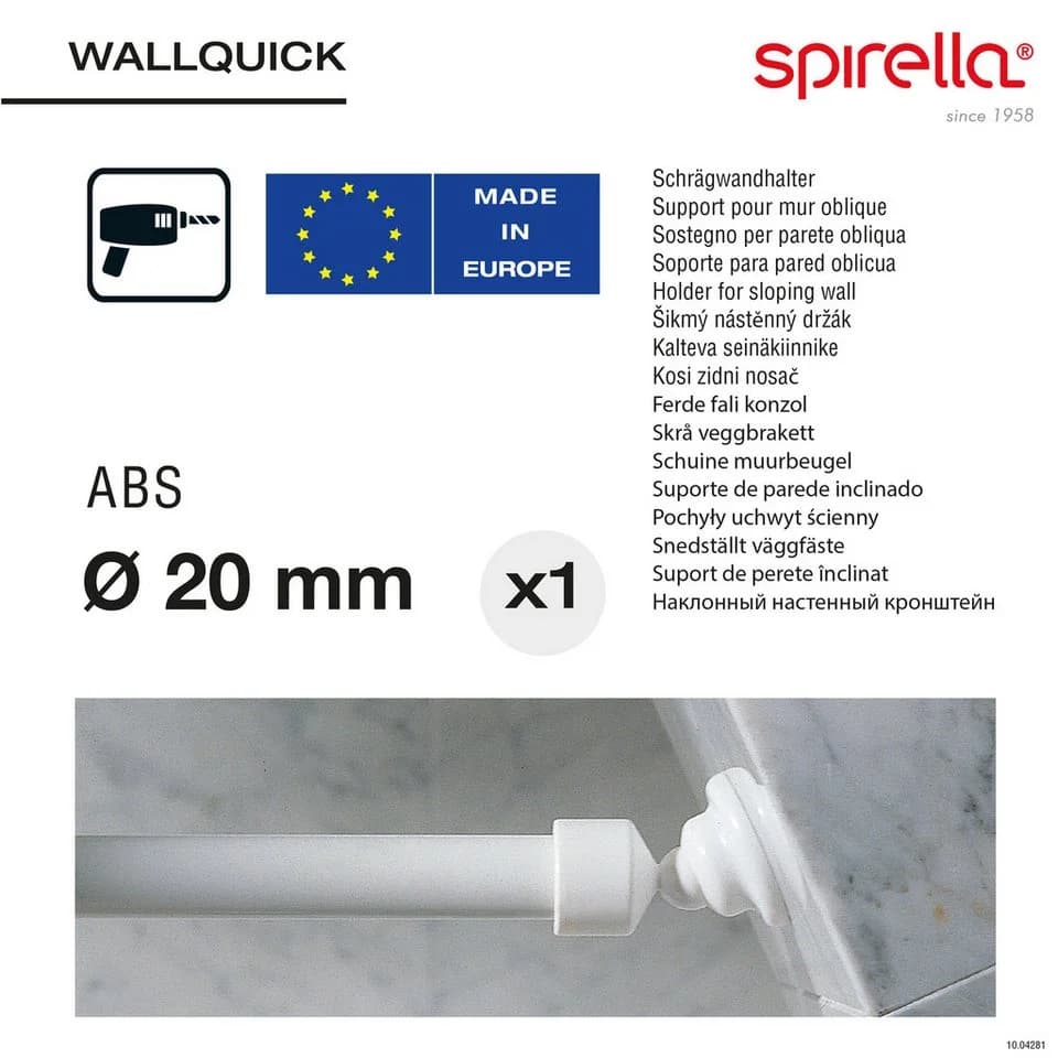 spirella Schrägwandadapter für Duschvorhangstangen Weiß - Bild 4