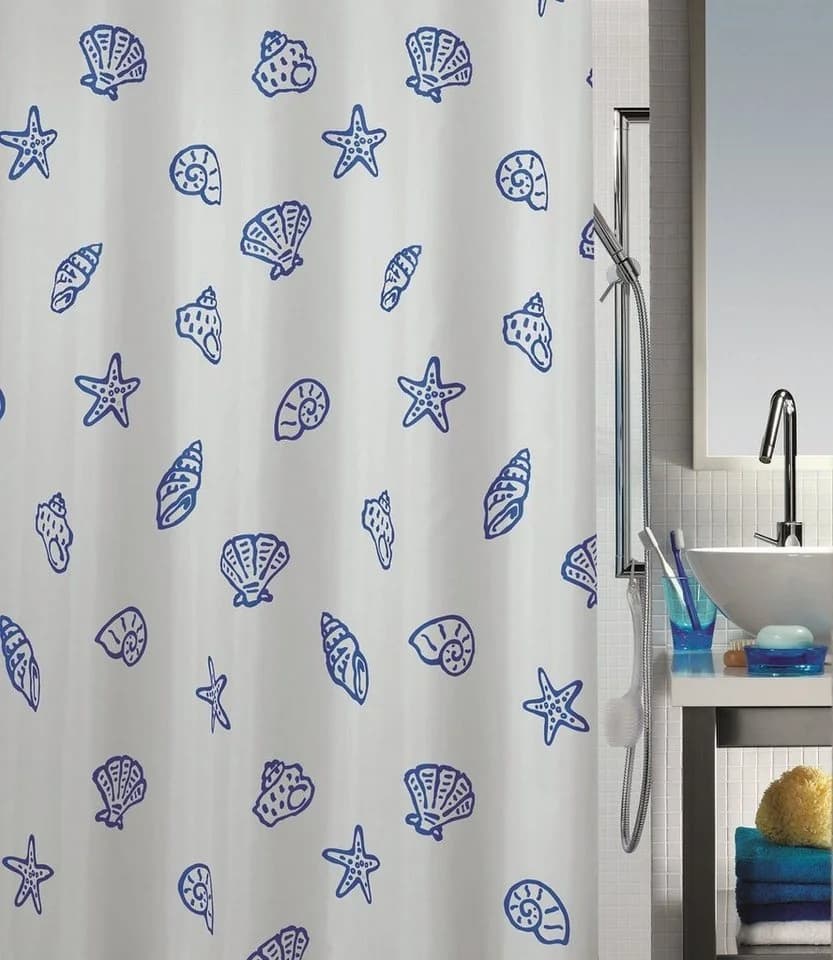 spirella Duschvorhang CONCHA Polyester Anti-Schimmel
