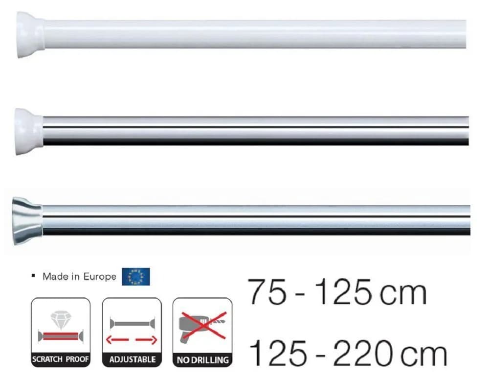 spirella Duschvorhangstange MAGIC Teleskopstange chrom glänzend