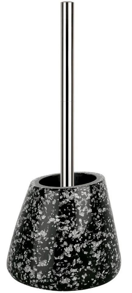 spirella WC-Garnitur ETNA GLITTER Toilettenbürste Schwarz 3D Glitter