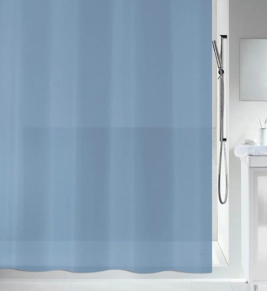 SPIRELLA Duschvorhang BIO 180x200 cm PEVA Anti-Schimmel Grau-Blau