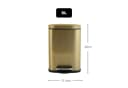 Spirella AKIRA Tretabfalleimer Gold 5L Bild 1