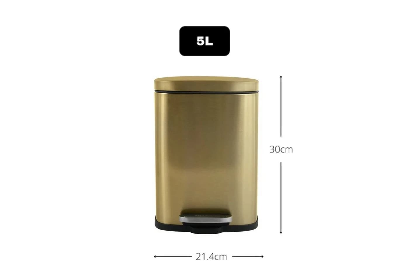 Spirella AKIRA Tretabfalleimer Gold 5L