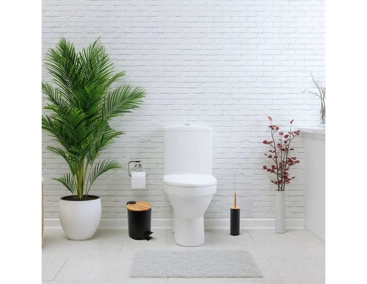 spirella Toilettenbürste ADONIS Schwarz Matt Stahl Bambus - Bild 5