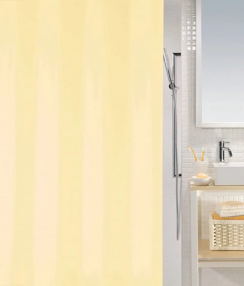 SPIRELLA Duschvorhang BIO 180x200 cm PEVA Anti-Schimmel Sand