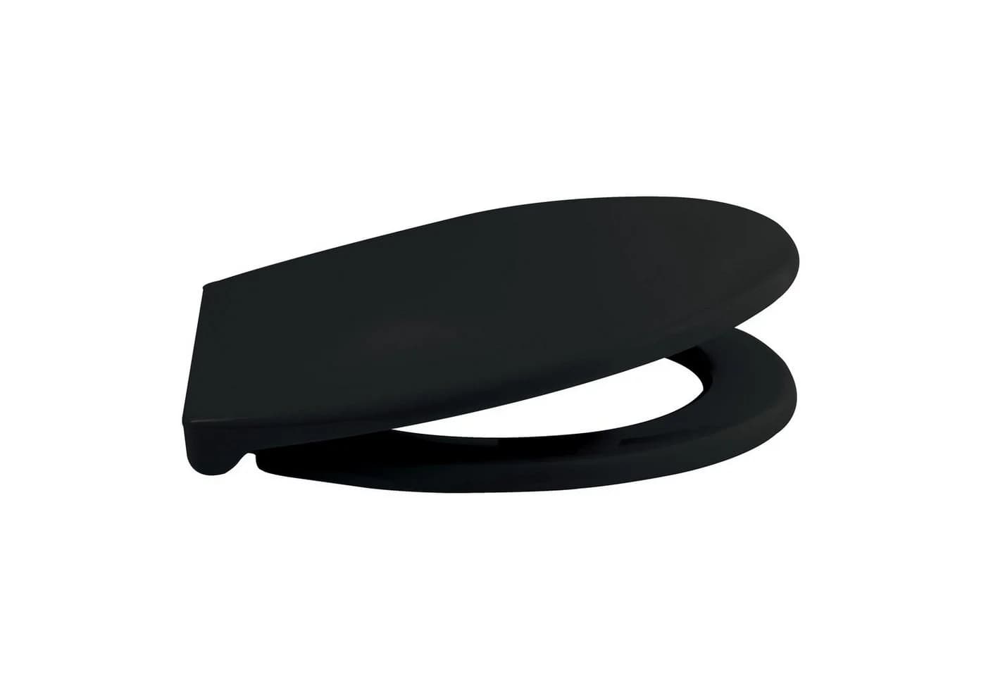 spirella WC-Sitz HARRY Schwarz Oval mit Soft Close