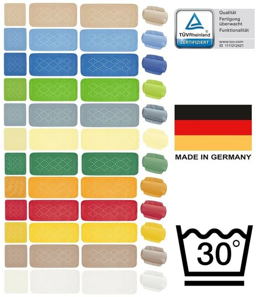 spirella Wanneneinlage Set ALASKA 2-tlg. Rot PVC rutschfest - Bild 4