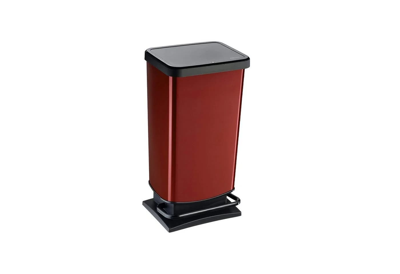 ROTHO Mülleimer Paso 40l mit Pedal und Deckel metallic rot - Bild 3