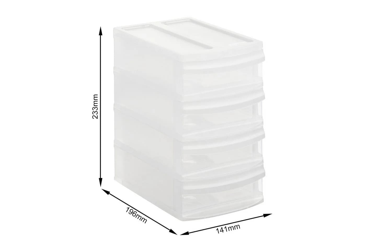 ROTHO Schubladenbox SYSTEMIX Mini Transparent/Schwarz - Bild 5